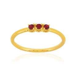 Bague or 375 jaune grenats