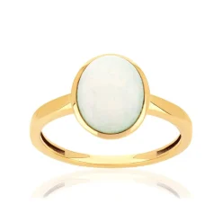 Bague or 375 jaune opale