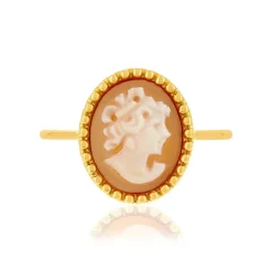 Bague or 375 jaune or camées