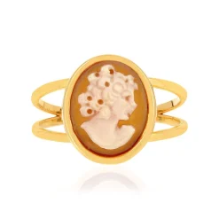 Bague or 375 jaune or camées