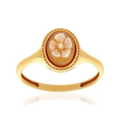 Bague or 375 jaune or camées
