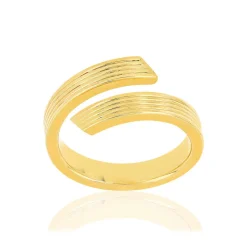 Bague or 375 jaune ouverte