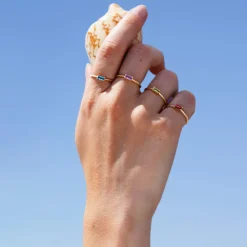 Bague or 375 jaune péridot