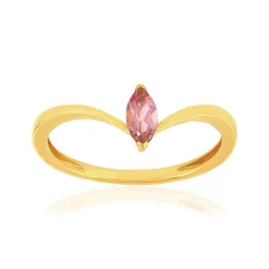 Bague or 375 jaune tourmaline