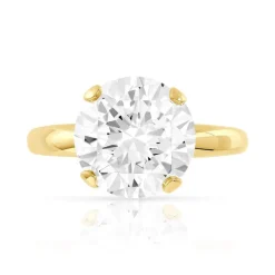 Bague or 375 jaune zirconia