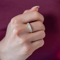 Bague or 375 jaune zirconias