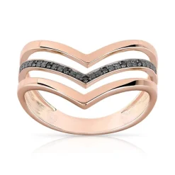 Bague or 375 rose 