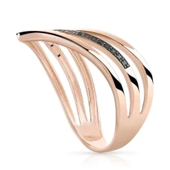 Bague or 375 rose 