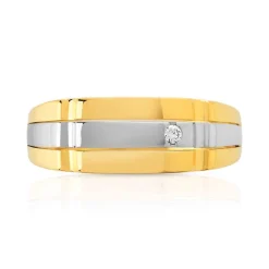 Bague 2 ors 750 diamant