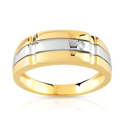 Bague 2 ors 375 diamant
