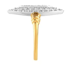 Bague 2 ors 750 marquise diamants