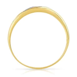 Bague or 375 2 tons diamant