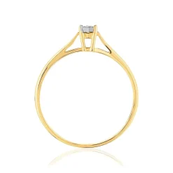 Bague or 375 2 tons diamant