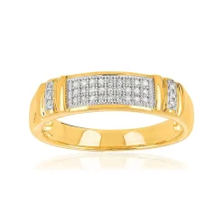 Bague or 375 2 tons diamants