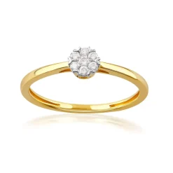 Bague or 750 2 tons diamants