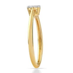 Bague or 750 2 tons diamants