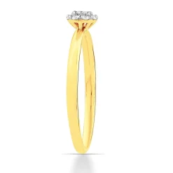 Bague or 750 2 tons diamants