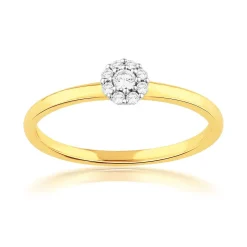 Bague or 750 2 tons diamants