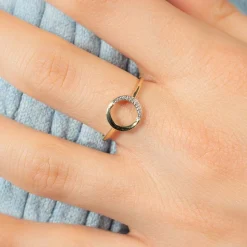 Bague or 750 2 tons diamants