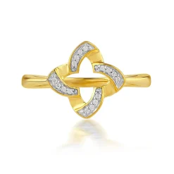 Bague or 750 2 tons diamants