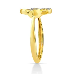 Bague or 750 2 tons diamants