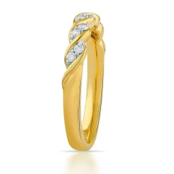 Bague or 750 2 tons diamants