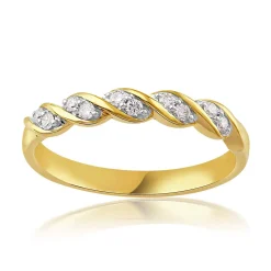 Bague or 750 2 tons diamants