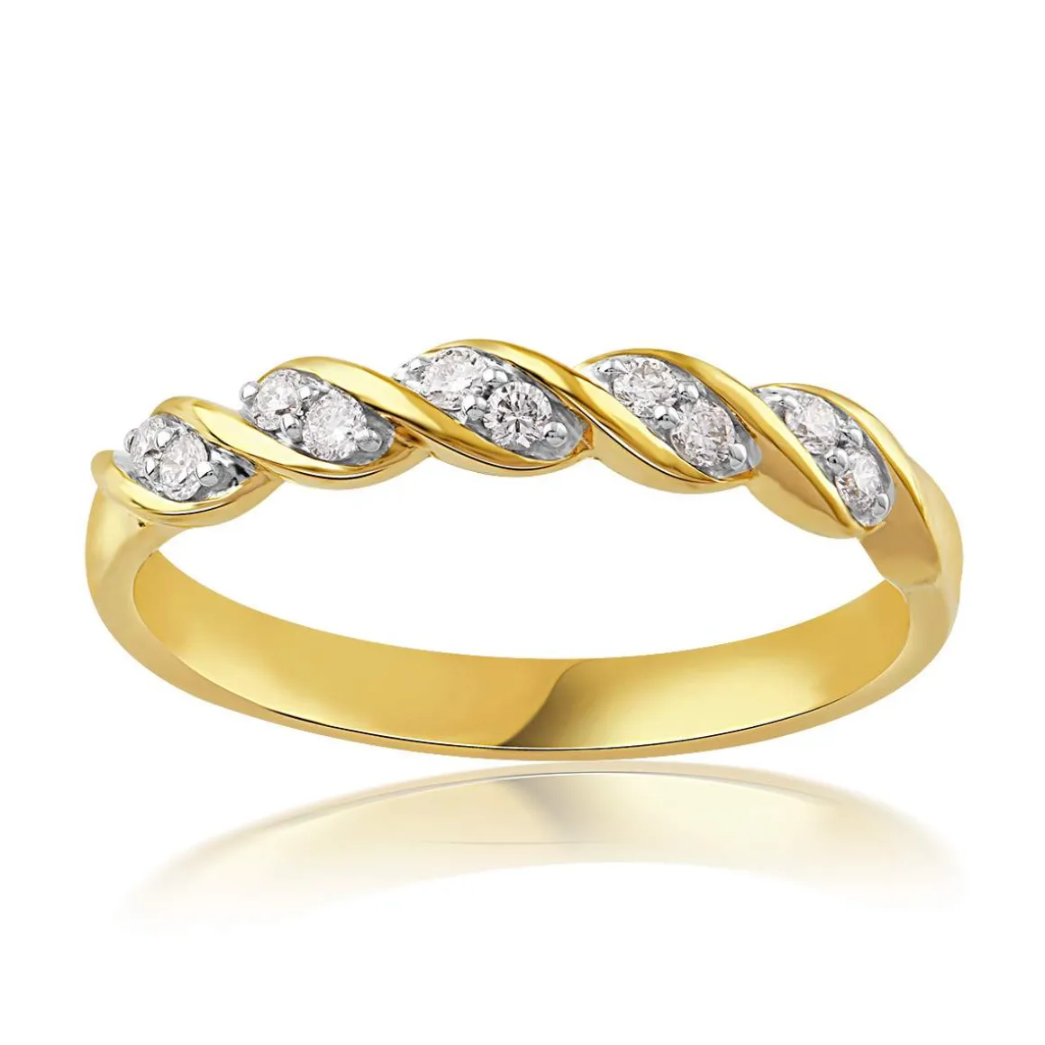 Bague or 750 2 tons diamants