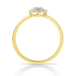 Bague or 750 2 tons diamants