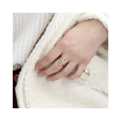 Bague or 375 2 tons diamants