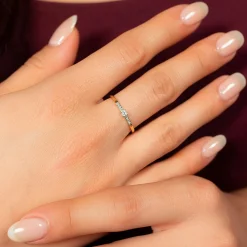 Bague or 750 2 tons diamants