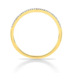 Bague or 750 2 tons diamants