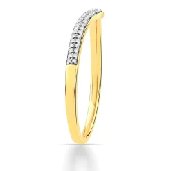 Bague or 750 2 tons diamants