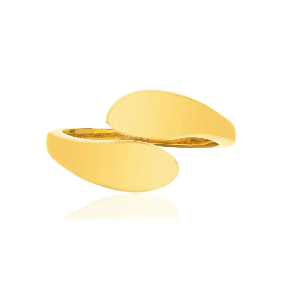 Bague plaque or