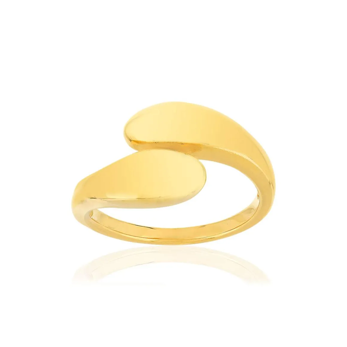 Bague plaque or