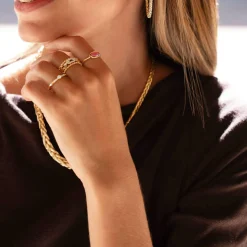 Bague plaqué or jaune et zirconias