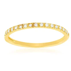 Bague plaqué or jaune et zirconias