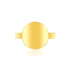 Bague plaqué or jaune médaille