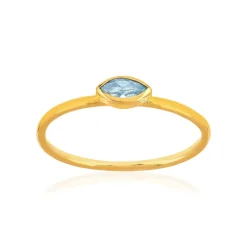 Bague plaqué or jaune pierre imitation