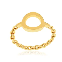 Bague plaqué or jaune rond