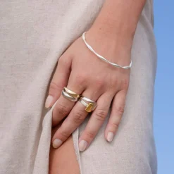 Bague plaqué or jaune 2 tons