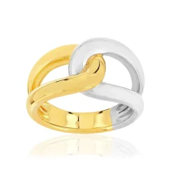 Bague plaqué or jaune 2 tons