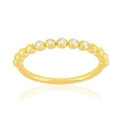 Bague plaqué or jaune zirconias