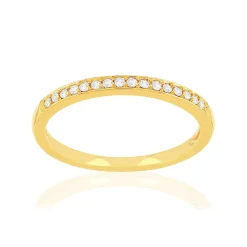 Bague plaqué or jaune zirconias