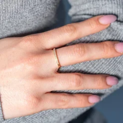 Bague plaqué or jaune zirconias