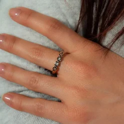 Bague plaqué or jaune zirconias