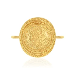 Bague plaqué or martelée