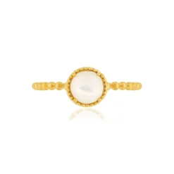 Bague plaqué or nacre