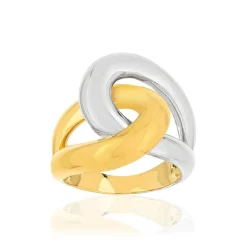 Bague plaqué or 2 tons volute