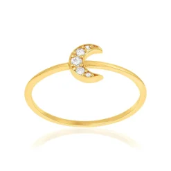 Bague plaqué or zirconias